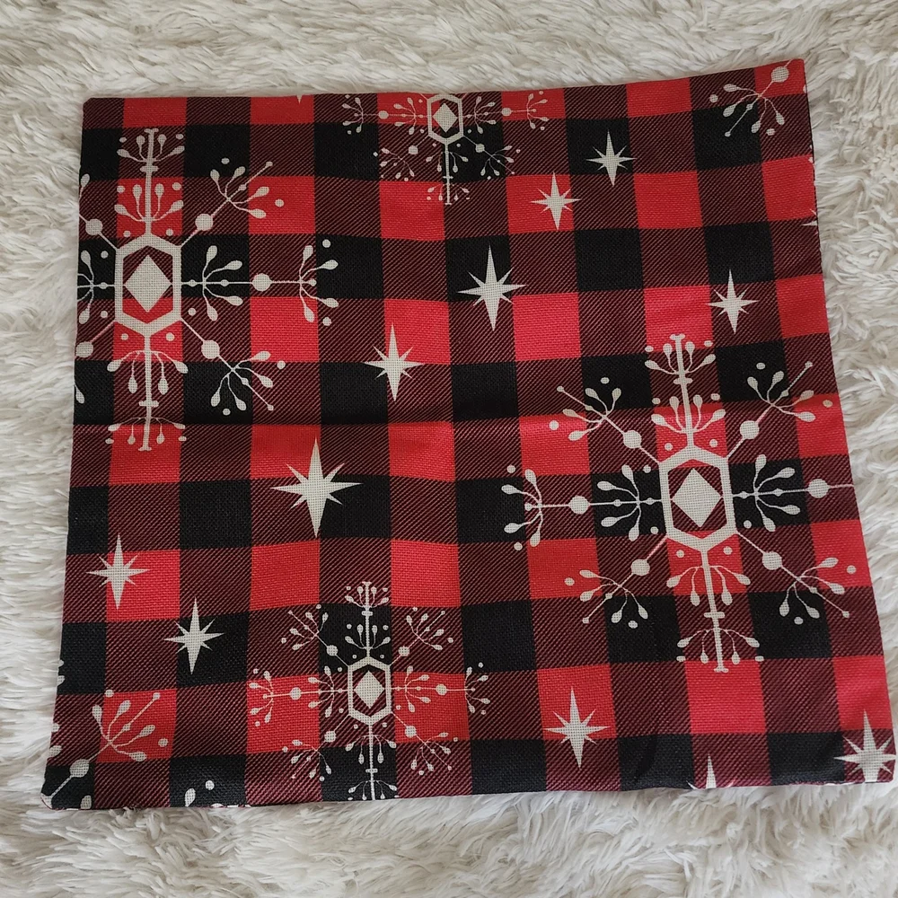 Christmas Pillow Covers Red Plaid